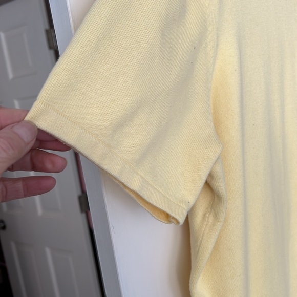 Liz Baker Woman Yellow 2X Short Sleeved Sweater - Picture 2 of 6